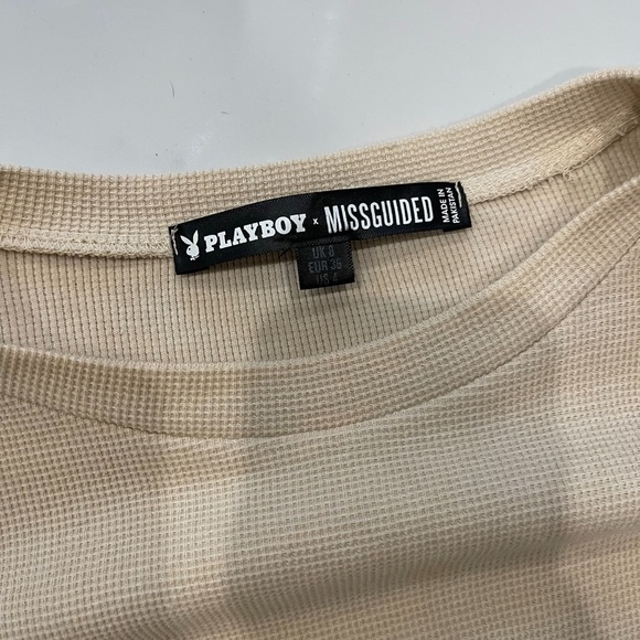 PLAYBOY CREWNECK. waffle material. fits like a medium/large - Picture 2 of 2